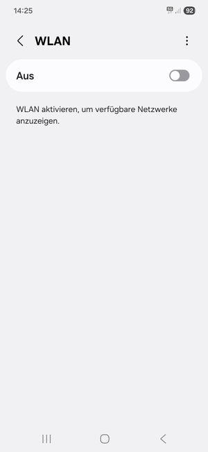 Schalten Sie WLAN ein