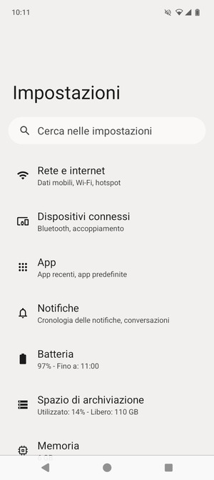 Seleziona Rete e internet