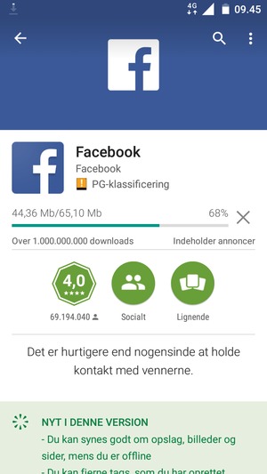 Afvent at installeringen er afsluttet