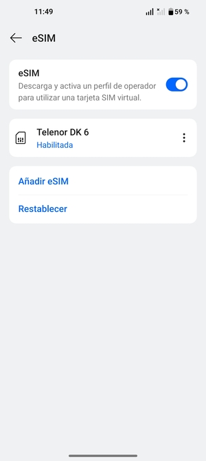 Su eSIM ya ha sido activado