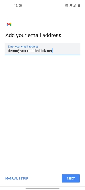 Enter your Email address and select NEXT