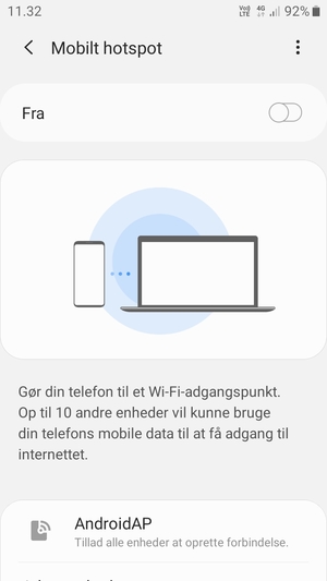 Vælg Menu-knappen