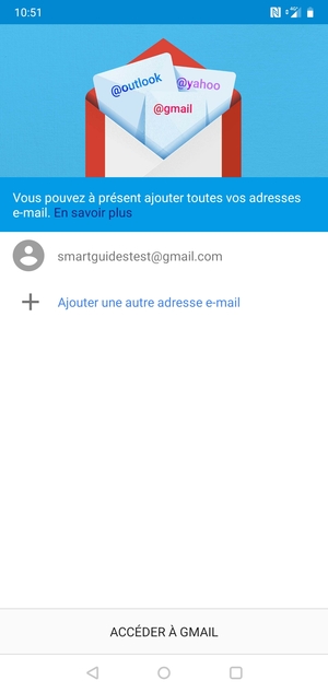 Sélectionnez ACCÉDER À GMAIL
