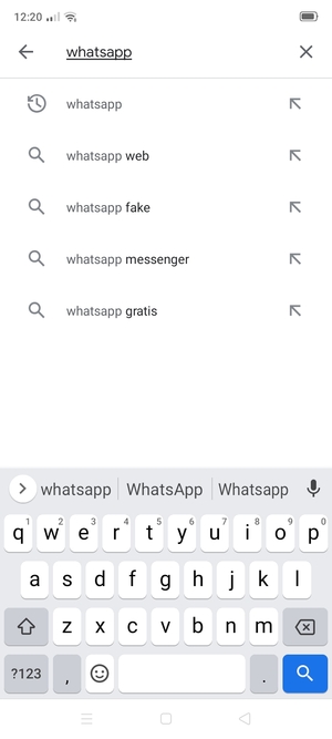 Inserisci il nome dell'app e seleziona Ricerca