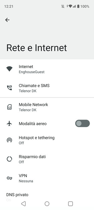 Seleziona Mobile Network
