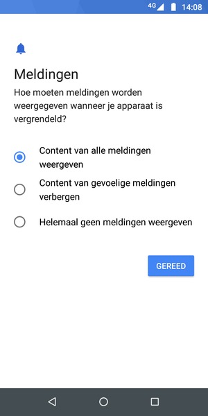 Selecteer uw voorkeursoptie en selecteer GEREED