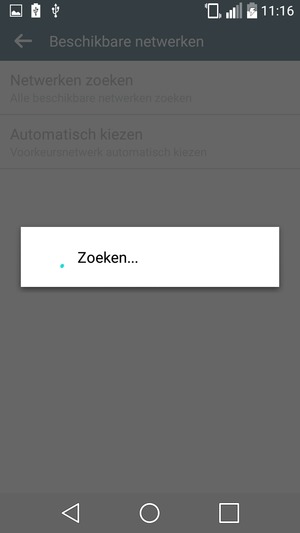 Wacht tot de zoekopdracht beëindigd is