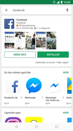 Vælg appen