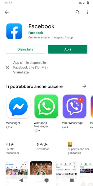 Seleziona Apri