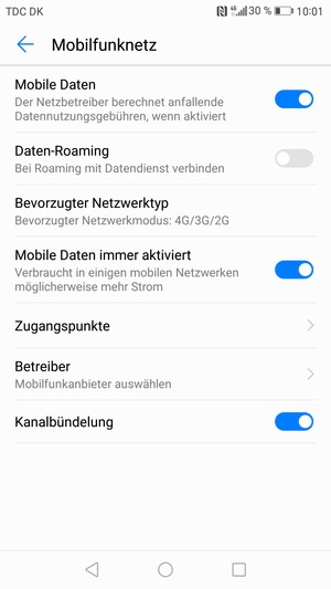 Wählen Sie Zugangspunkte