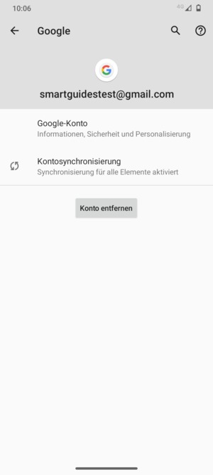Wählen Sie Kontosynchronisierung