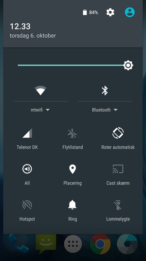 Slå Wi-Fi og Bluetooth fra