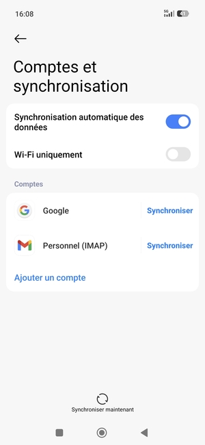 Sélectionnez Google