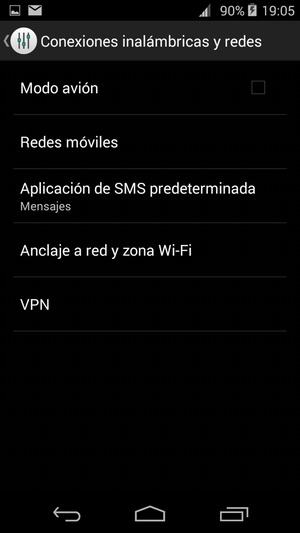 Seleccione Redes móviles