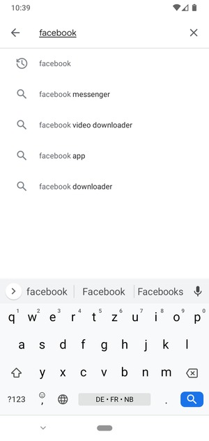 Geben Sie den Namen der App ein und wählen Sie Suchen