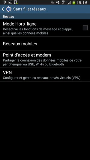 Sélectionnez Réseaux mobiles