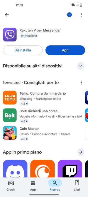 Seleziona Apri