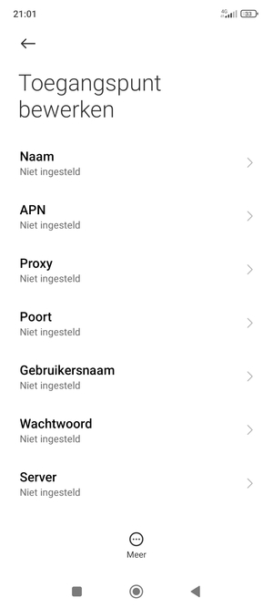 Voer internetgegevens in
