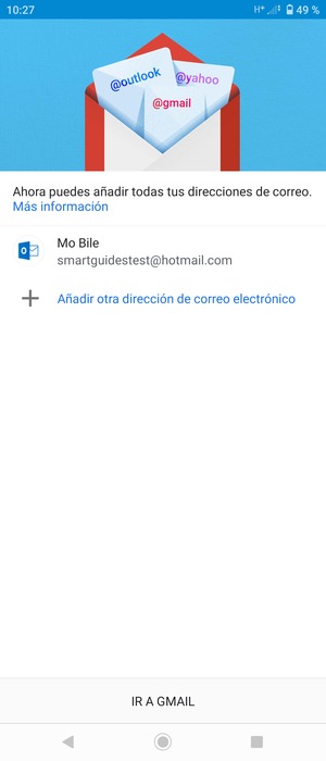 Seleccione IR A GMAIL