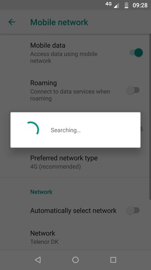 Wait for the search to finish