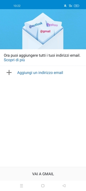 Seleziona Aggiungi un indirizzo email