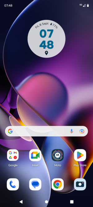 Swipe up