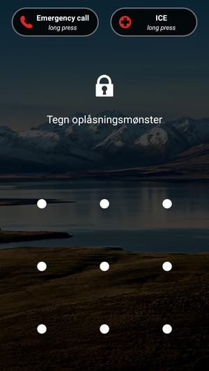 Din telefon er nu sikret med en skærmlås