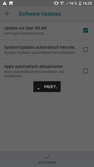 Warten Sie, bis die Suche abgeschlossen ist