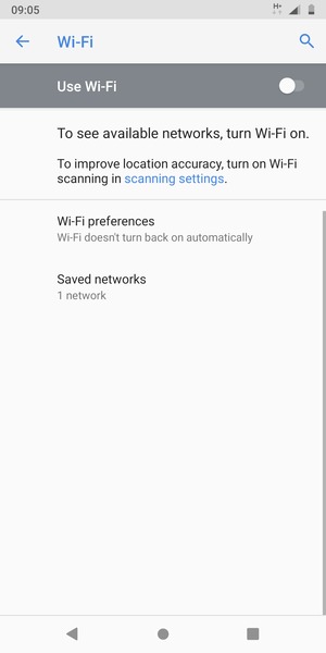 Turn on Wi-Fi