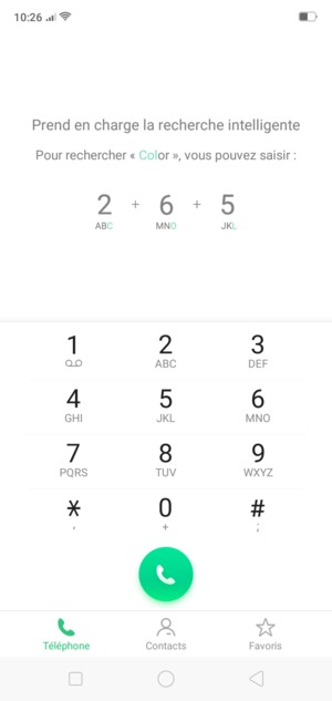 Appuyez longuement sur le numéro 1
