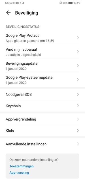 Selecteer Aanvullende instellingen