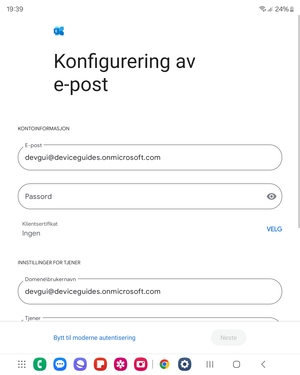 Skriv inn passord