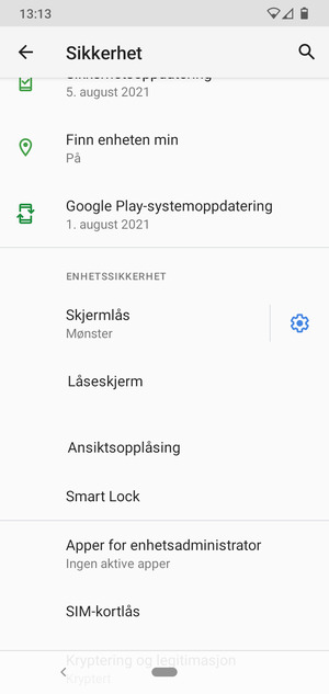Velg SIM-kortlås