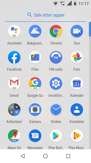 Bla til og velg Innstillinger