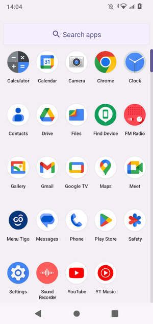Scroll to and select Settings
