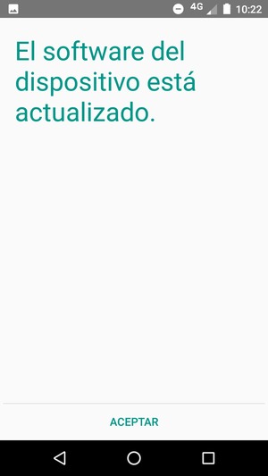 Si su teléfono está actualizado, seleccione ACEPTAR