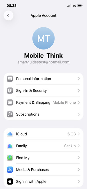 Select iCloud