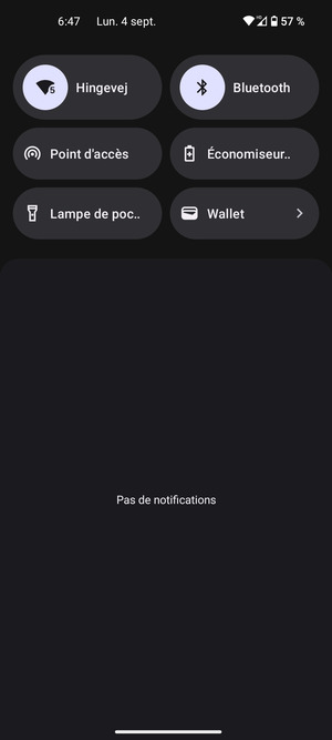 Déroulez à nouveau le menu du haut