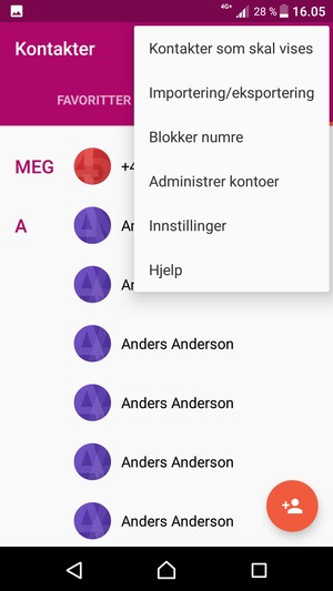 Velg Importering/eksportering