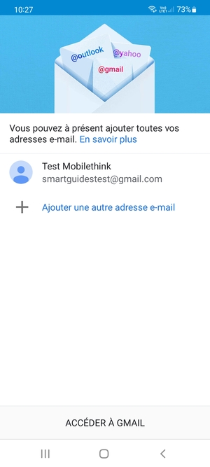 Sélectionnez ACCÉDER  À GMAIL