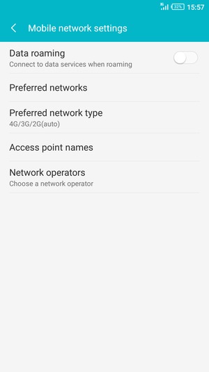Select Preferred network type
