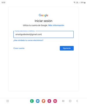 Introduzca su contraseña de Gmail y seleccione Siguiente