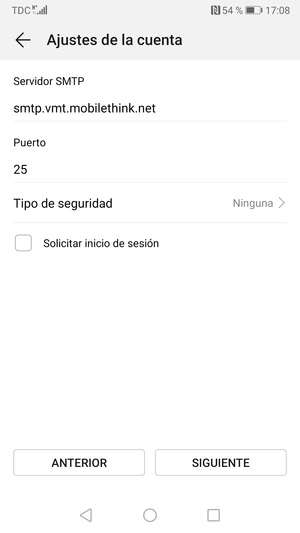 Desmarque la casilla de verificación Solicitar inicio de sesión y seleccione SIGUIENTE