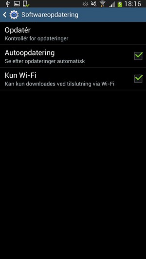 Vælg Opdatér