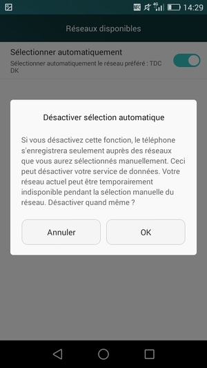 Sélectionnez OK