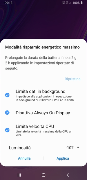 Seleziona Applica