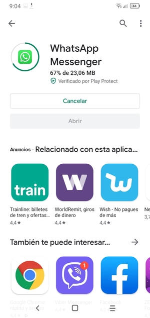 Espere a que el proceso de instalación finalice
