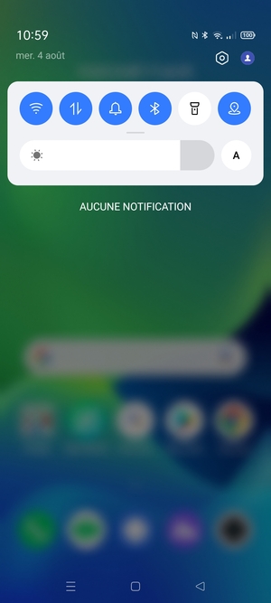 Déroulez à nouveau le menu du haut