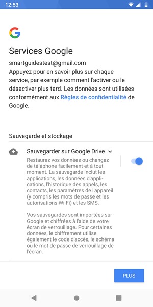 Sélectionnez PLUS