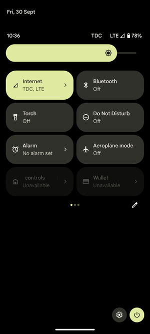 Adjust brightness to the required level